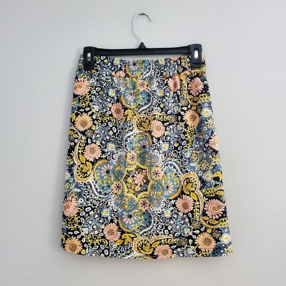 LOFT Floral Pocketed Drawstring Mini Skirt XXSP - Picture 2 of 8